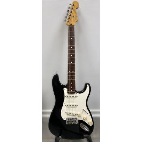 (BRUGT) Fender Mexican Stratocaster Sort SSS 1996 50th Anniversary
